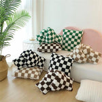 Fleece Check Cushion Cover