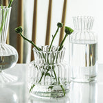 Petal-Textured Glass Vase