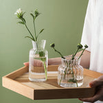 Petal-Textured Glass Vase