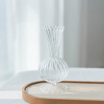 Petal-Textured Glass Vase