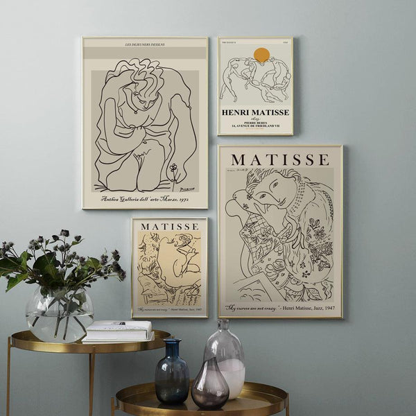Abstract Line Art Canvas