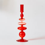 Glass Candle Holder and Vase Set